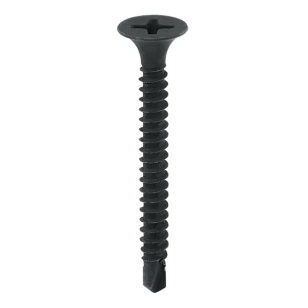NP vijak za gips 3,5x35 mm, pakiranje 1000 komada, crni fosfatirani za suhomontažne radove.